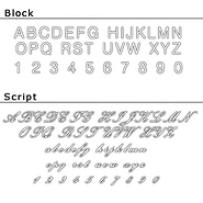 Laser Engraving - Script Print