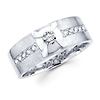Ladies Starburst 14K Gold Diamond Wedding Band