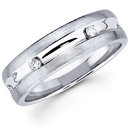 Ladies 14K White Gold Diamond Wedding Ring