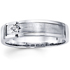 Starburst Setting 14K White Gold Diamond Wedding Band