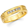 14K Yellow Gold 0.21ctw Channel Set Diamond Wedding Band