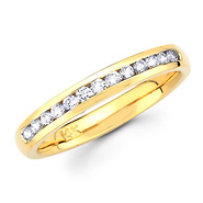 Round Diamond 14K Yellow Gold Channel Wedding Ring (0.27 ctw)
