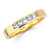 5 Stone Princess Diamond 14K Yellow Gold Wedding Band (0.47 ctw)