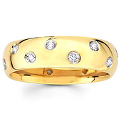 14K Yellow Gold 0.40ctw Diamond Starlight Band