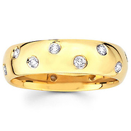 14K Yellow Gold 0.40ctw Diamond Starlight Band