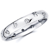 Stagger Bezel Set 14K White Gold Diamond Wedding Band (0.27-0.31 ctw)