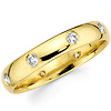Bezel Set 14K Yellow Gold Diamond Eternity Wedding Band (0.25-0.29 ctw)