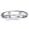 14K White Gold 0.15ctw Round Diamond Bezel Set Band