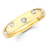 14K Yellow Gold Diamond Wedding Band