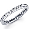 Round Diamond Channel Set 14K White Gold Eternity Band (0.77-0.89 ctw)