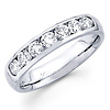 14K White Gold 0.72ctw Seven Diamond Wedding Band