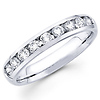 14K White Gold 0.55ctw Diamond Channel Set Band