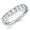 14K Seven Round Diamond White Gold Wedding Ring (0.26 ctw)