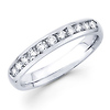 11 Diamond 14K White Gold Channel Set Wedding Band