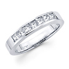 Seven Princess Diamond Channel Set Wedding Band