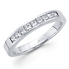 Nine Princess Diamond 14K White Gold Wedding Band