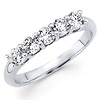 Five Stone Classic Prong Set Diamond 14K Wedding Band