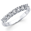 Seven Stone 14K White Gold 0.45ctw Diamond Prong Set Ring