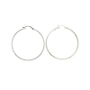 14k White Gold 2mm Hoops Earrings 48mm