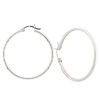 Classic Hinged Medium 14K White Gold 2mm Hoop Earrings