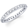14K White Gold Round Diamond Eternity Band (0.76-0.86 ctw)
