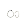 14k White Gold 2mm Hoops Earrings 20mm