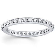 Round Diamond 14K White Gold Eternity Ring (0.57-0.63 ctw)