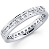 14K White Gold Milgrain Diamond Eternity Band (0.93-1.02 ctw)