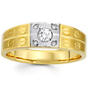 Designer 14K Two Tone Gold Diamond Wedding Band