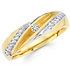 Striped 14K Two Tone Gold Gents Wedding Ring