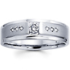Channel & Bezel Diamond 14K Gold Men's Wedding Band