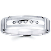 Diamond 14K White Gold Men's Wedding Band