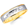 Two Tone Round Diamond 14K Wedding Band