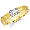 Women's Diamond 14K Two Tone Wedding Band