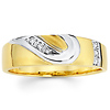 Curve Design 14K Two Tone Women's Wedding Band