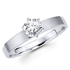 Round Diamond 14K White Gold Engagement Ring