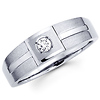 Round Diamond 14K White Gold Women's Wedding Ring