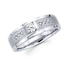 Channel & Bezel Diamond 14K Gold Wedding Band