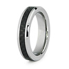 Tungsten Carbon Fiber 5mm Beveled Edge Inlay Ring