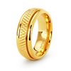Cross Cut 18K Plated Titanium Cross Cut Wedding Ring