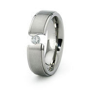 Tension Set 6mm Titanium Wedding Ring