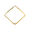 14K Yellow Gold Square Hoop Earrings 34mm