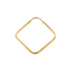 14k Yellow Gold Square Hoop Earrings 26mm