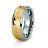 8mm 18K Gold Plated Tungsten Two Tone Celtic Wedding Ring