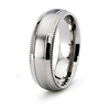 Hald Dome Milgrain Classic Titanium Wedding Band