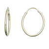 14k Yellow Gold Oval Hoop Earrings 18mm