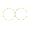 14k Yellow Gold 1mm Hoops Earrings 57mm