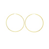 14k Yellow Gold 1mm Hoops Earrings 53mm