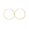 14k Yellow Gold 1mm Hoops Earrings 45mm