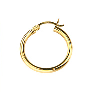 14k Yellow Gold 2.5mm Hoops Earrings 33mm